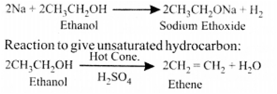 carbon and its compound, reaction of dehydration of ethanol,