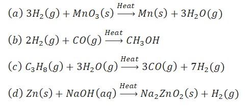 Complete the following reactions